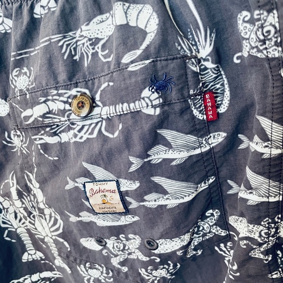 Tommy Bahama Paradise Nation premium lined swim trunks pockets 6" inseam M blue - Picture 8 of 14